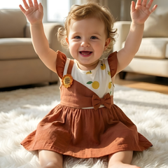 Toffee Twirl Baby Frock