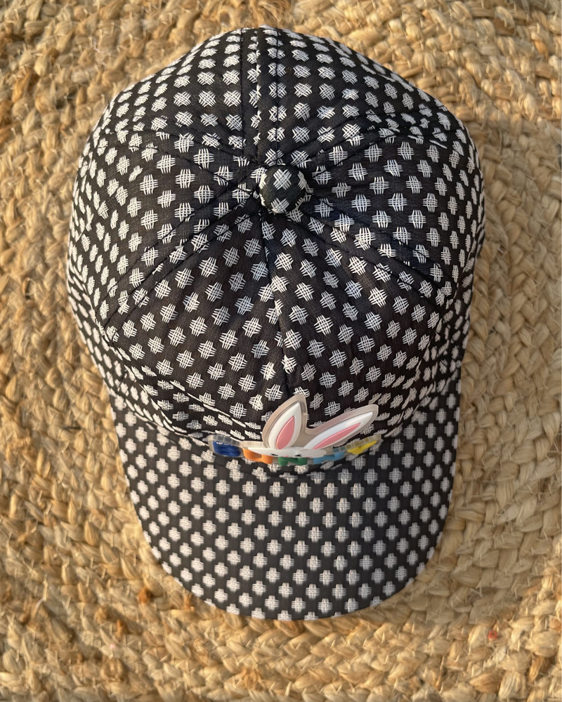 Stitch Black Bunny Bloom Summer Baby Cap