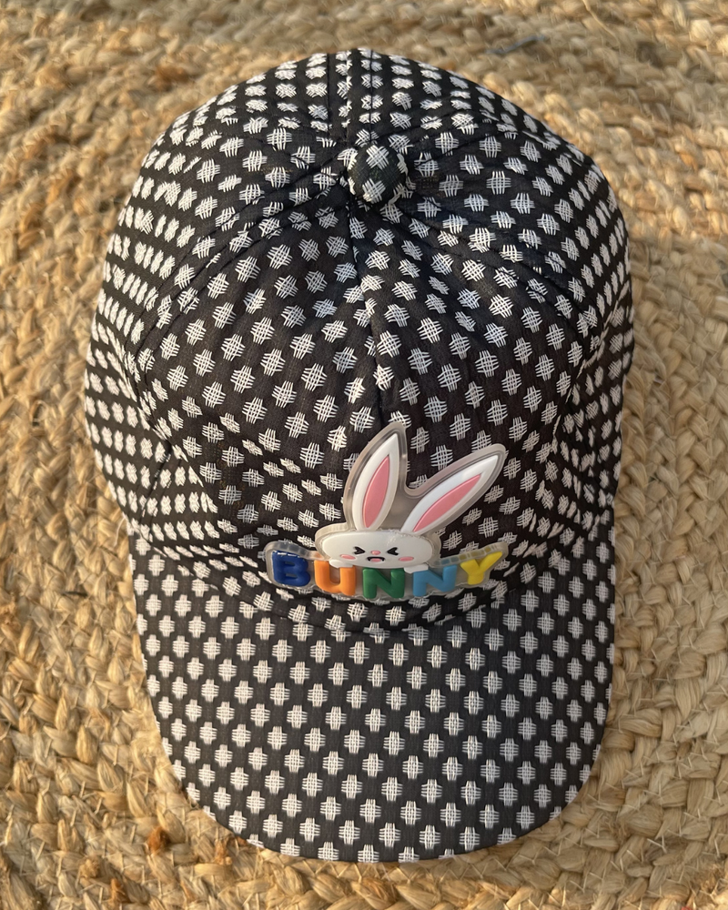 Stitch Black Bunny Bloom Summer Baby Cap