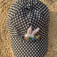Stitch Black Bunny Bloom Summer Baby Cap