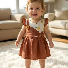Toffee Twirl Baby Frock