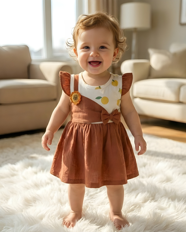 Toffee Twirl Baby Frock