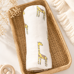 🌿 8 in 1 Ultra Soft Bamboo Muslin Swaddle Combo – Pack of 3