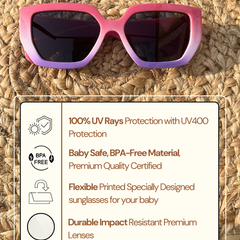 Candy Pink Baby Cap + Aura Gradient Sunglasses Combo 🧢 🕶️