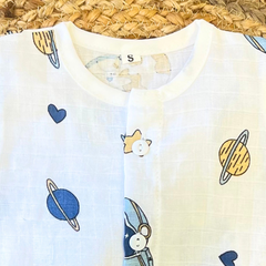 Pack of 3: Dino Mulslin Jabla Button Baby Tshirt
