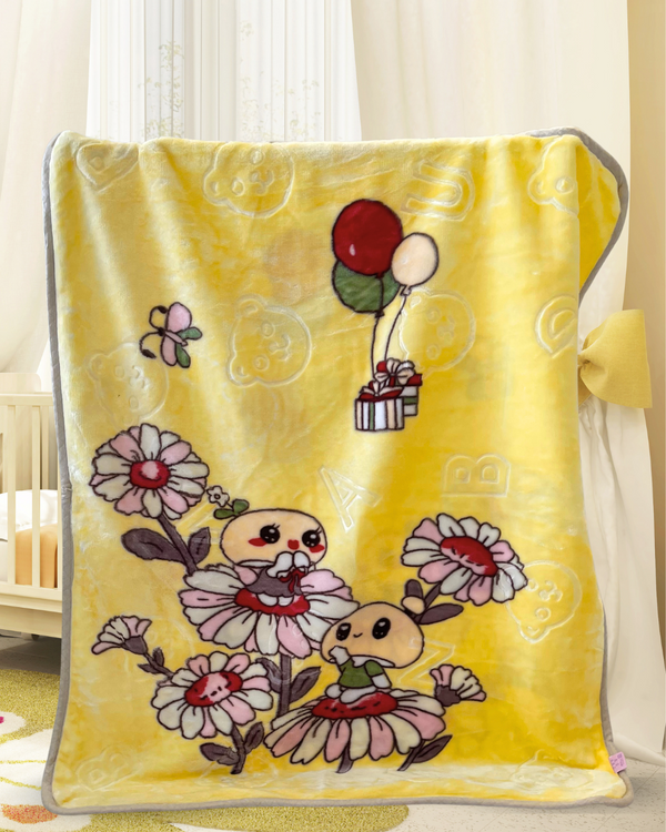 Flower Friends Double Cozy & Soft Premium Baby Blanket (With Bag)