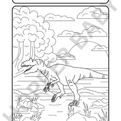 Jurassic Joy – Dino Colouring Page