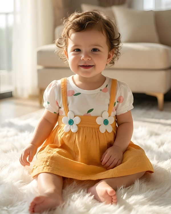 Little Sunflower Charm Baby Frock