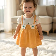 Little Sunflower Charm Baby Frock