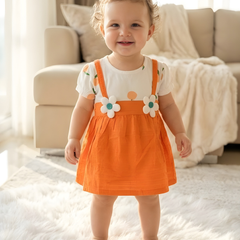 Sweet Orange Baby Frock