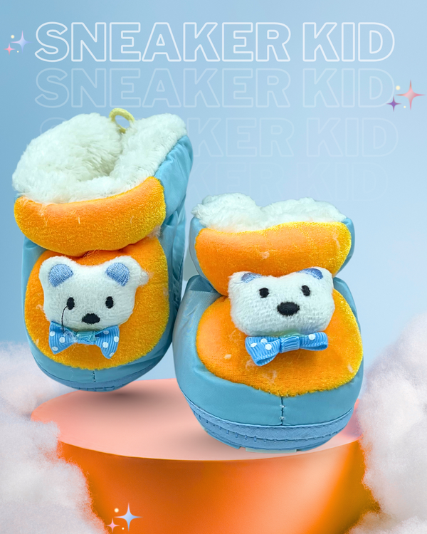 CozyBear Sky Blue Baby Shoes / Booties