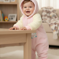 Pink Snuggle Elephant Fur Romper/ Oneness for Baby & Toddler