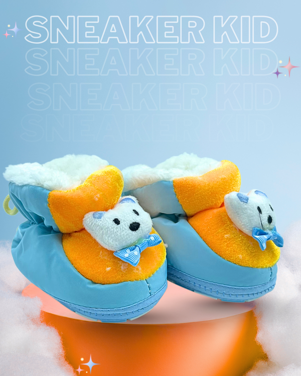 CozyBear Sky Blue Baby Shoes / Booties