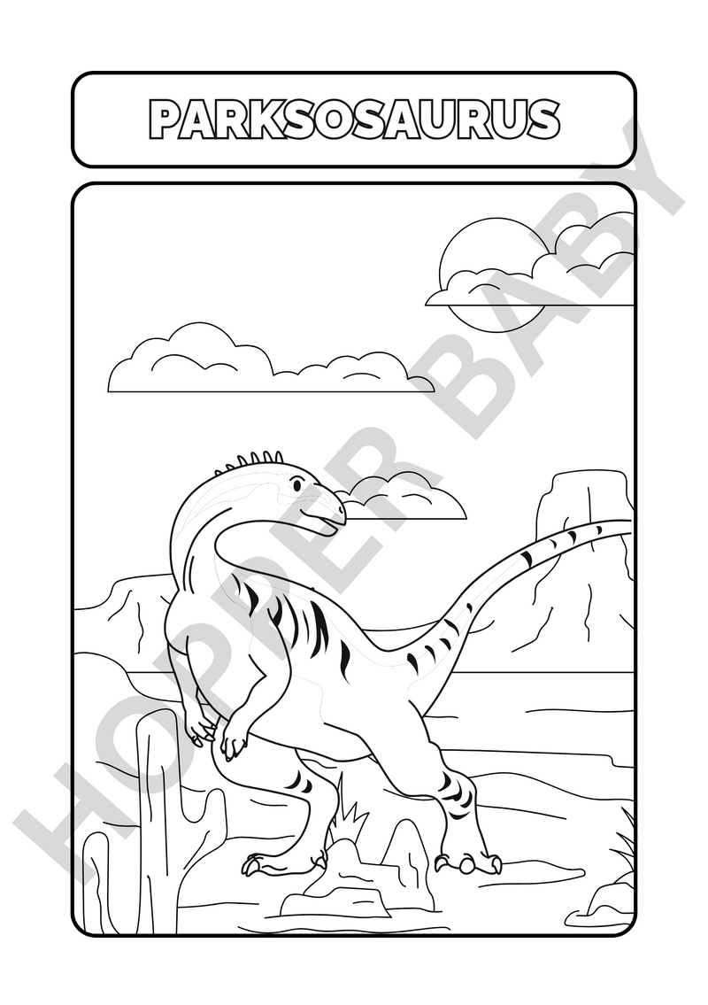Jurassic Joy – Dino Colouring Page