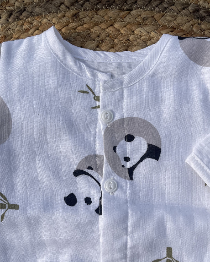 Panda Hug 100% Soft Baby Muslin Outfit Set