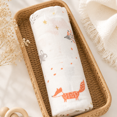 🌿 8 in 1 Ultra Soft Bamboo Muslin Swaddle Combo – Pack of 3