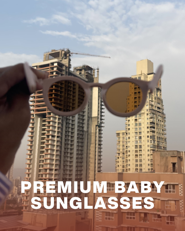 Galaxy Buddy Baby Cap + Coffee Stripes Baby Sunglasses Combo 🧢 🕶️