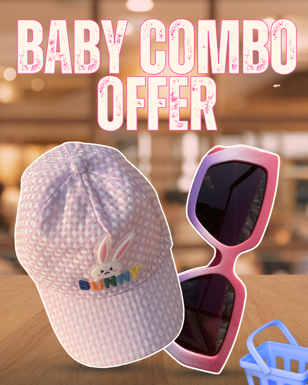 Candy Pink Baby Cap + Aura Gradient Sunglasses Combo 🧢 🕶️
