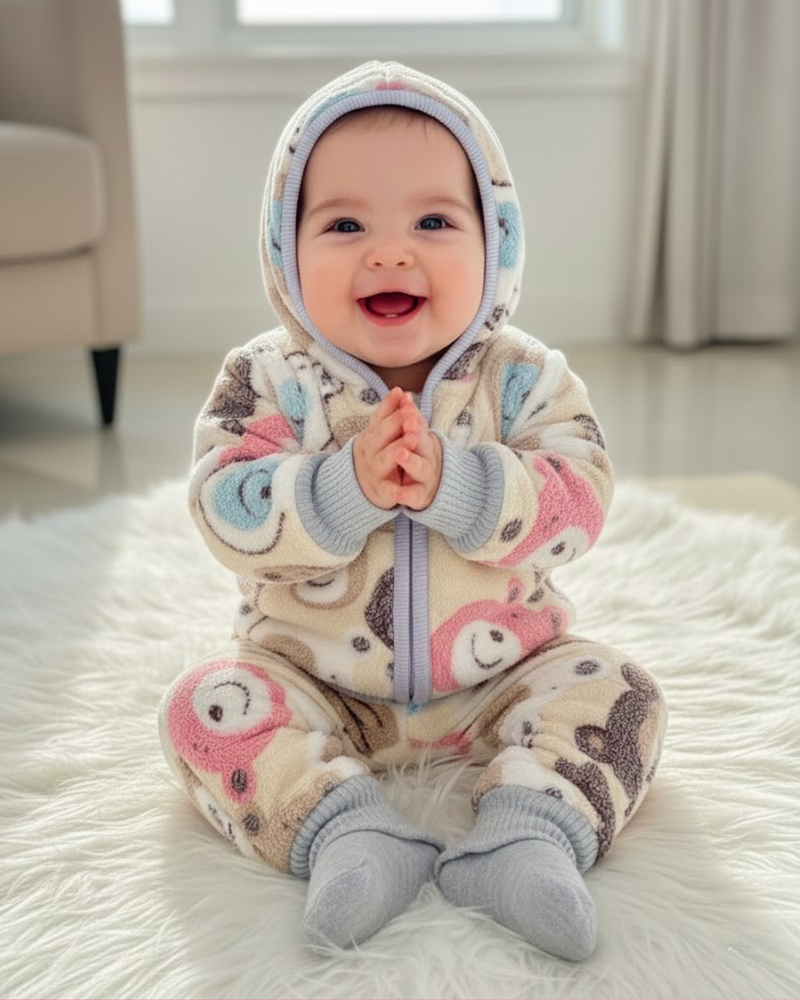 Hood FluffyWarm Baby Sweater Full Set (Sweater + Trouser)