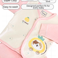 Summer Pink & Olive Green Premium Baby Outfit