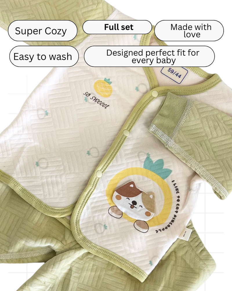 Summer Pink & Olive Green Premium Baby Outfit